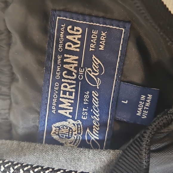 American Rag Black and Gray Bomber Jacket - Picture 2 of 9